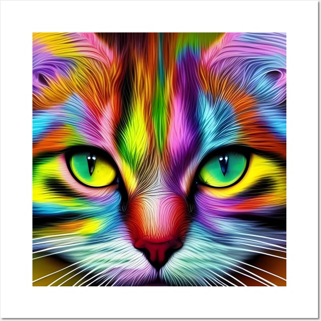 Rainbow Cat Wall Art by Maison de Kitsch